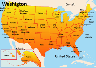 map of washington america
