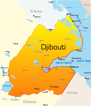 map of djibouti africa