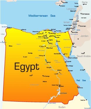 map of sinai showing location in egypt