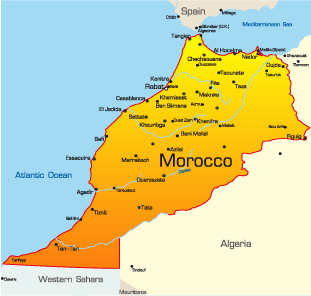 map of marrakech city morocco