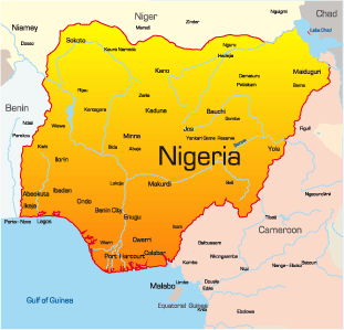 map of nigeria africa