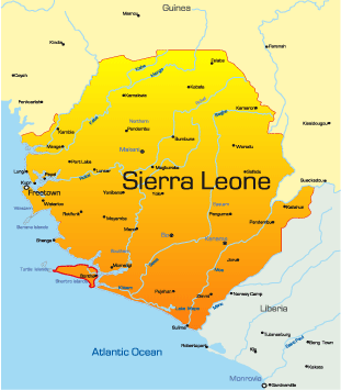 map of sierra leone africa