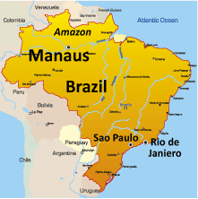 map of amazon america