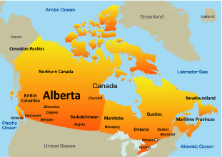 map of alberta america