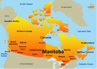 map of manitoba america