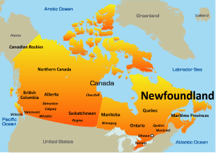 map of newfoundland america