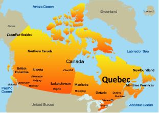 map of quebec america