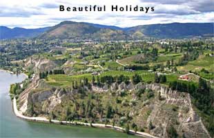 british colombia beach scene