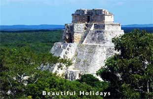 yucatan beach scene