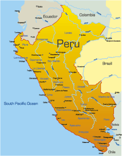 map of peru america