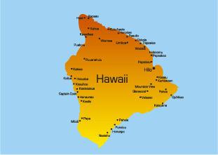 map of big island hawaii america