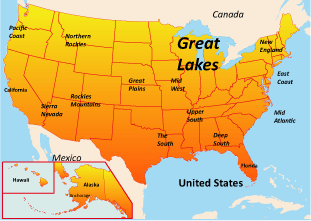 map of great lakes america