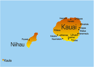 map of kauai island america