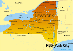 map of new york city usa