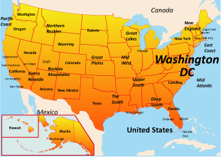 map of washington dc usa