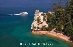 great lakes beach scene