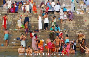 river ganges beach scene