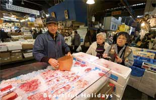 tourists enjoying an asian gourmet food holiday