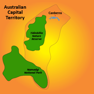 map of canberra australian capital territory