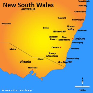 map of new south wales australia