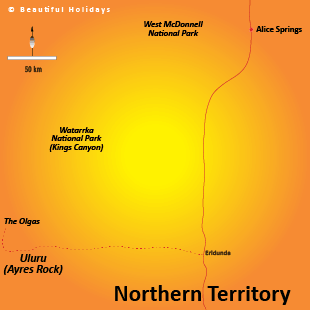 map of ayres rock australia