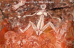 tourists enjoying an australia outback holiday