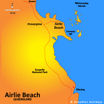 map of airlie beach australia