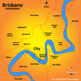 map of brisbane queensland