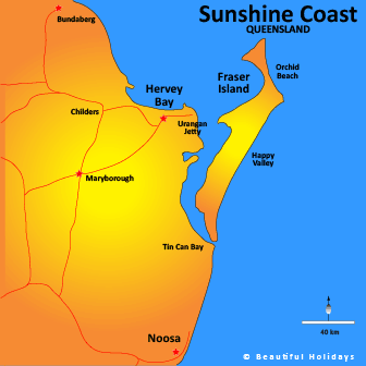 map of sunshine coast australia