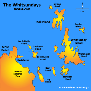 map of whitsunday islands australia