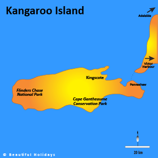 map of kangaroo island australia