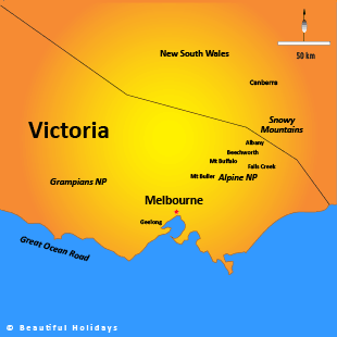 map of victorian alps australia