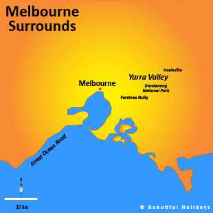 map of yarra valley australia