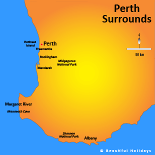 map of perth western australia