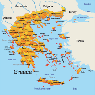 map of greece europe