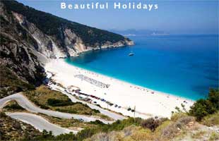 greek islands beach scene