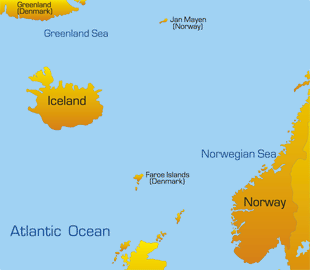 map of iceland europe