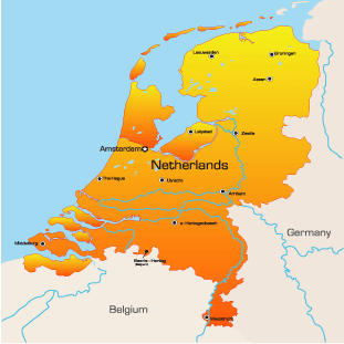 map of netherlands europe