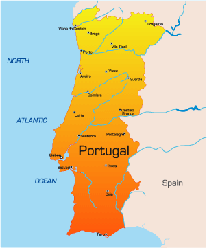 map of portugal europe