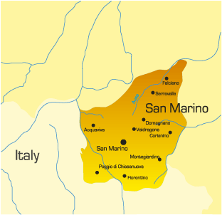map of san marino europe