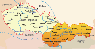 map of slovakia europe