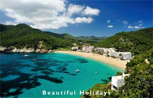 balearic islands beach scene