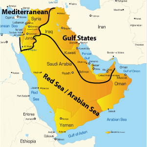 map of middle east