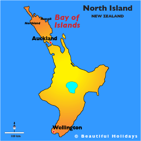 map of bay of islands in new zealand