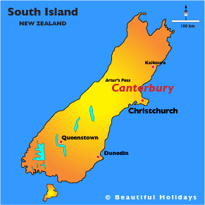 map of canterbury in new zealand