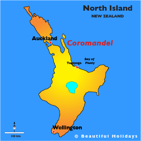 map of coromandel in new zealand