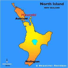 map of hauraki in new zealand