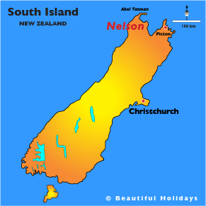 map of nelson in new zealand
