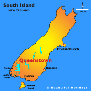 map of queenstown in new zealand