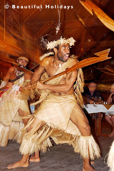 traditional dancers at resort in vanuatu